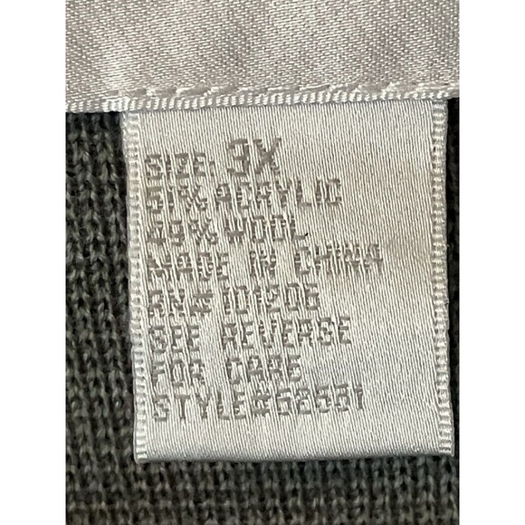 Soft Surroundings Peacoat Women’s Size 3X Acrylic Wool Double Breasted Gray - Picture 7 of 7